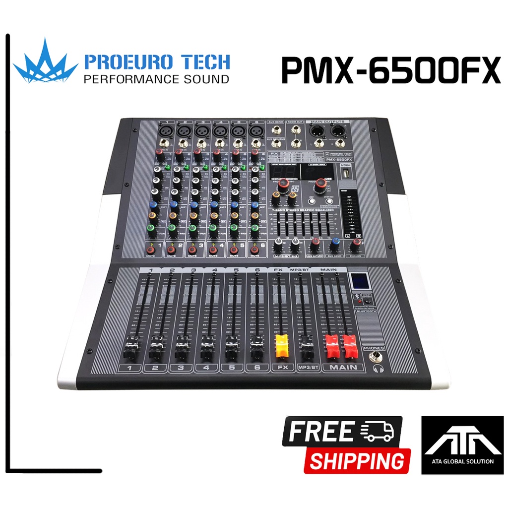 PROEUROTECH PMX6500FX  PMX-6500FX POWER MIXER เครื่องขยายเสียง เพาเวอร์มิกเซอร์ รุ่น PMX6500FX PMX-6500FX