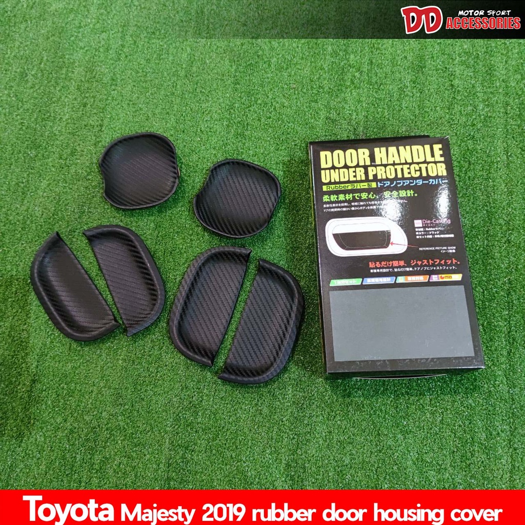 เบ้ามือเปิด เบ้ายาง รถตู้ Majesty 2020 2021 2022 2023 สี carbon ทั้ง 4 บาน ครบชุด งานญี่ปุ่น
