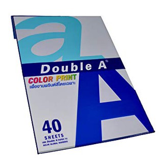 Double A Color Print , Photocopy Paper กระดาษถ่ายเอกสาร 90 แกรม 40 แผ่น สำหรับพรินต์สีโดยเฉพาะ