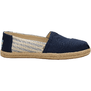 TOMS รองเท้าลำลองผู้ชาย แบบสลิปออน (Slip on) รุ่น Ropesole Alpargata Navy University Stripes รองเท้าลิขสิทธิ์แท้