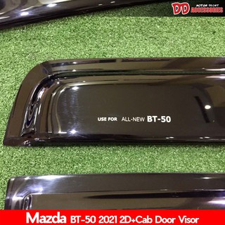 กันสาด กันสาดน้ำฝน BT50 2021 2022 2023 โฉมใหม่ล่าสุด สีดำ 2 ประตู 2 ประตู+แค๊ป 4 ประตู
