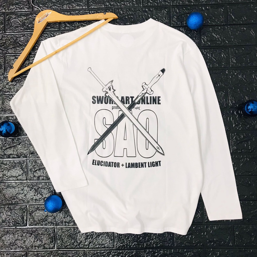 LONGSLEEVE SAO SWORD สีขาว SWORD ART ONLINE