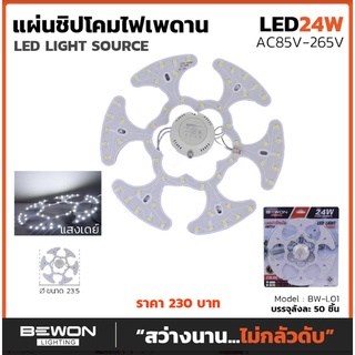 ลดราคาพิเศษ !! แผ่นชิบ LED 24Wแสงเดย์ไลท์ Magnet LED Super Bright✅สินค้าพร้อมส่ง