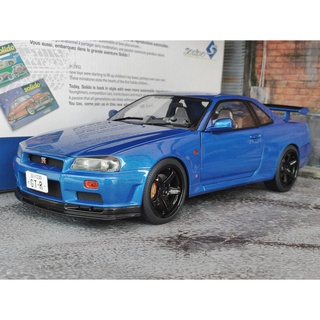 โมเดลรถR34 1/18 โมเดลรถR34gtr โมเดลรถskylineR34 GTR Vspec Nismo Solido 1:18 ราคา ok โมเดลรถของขวัญ