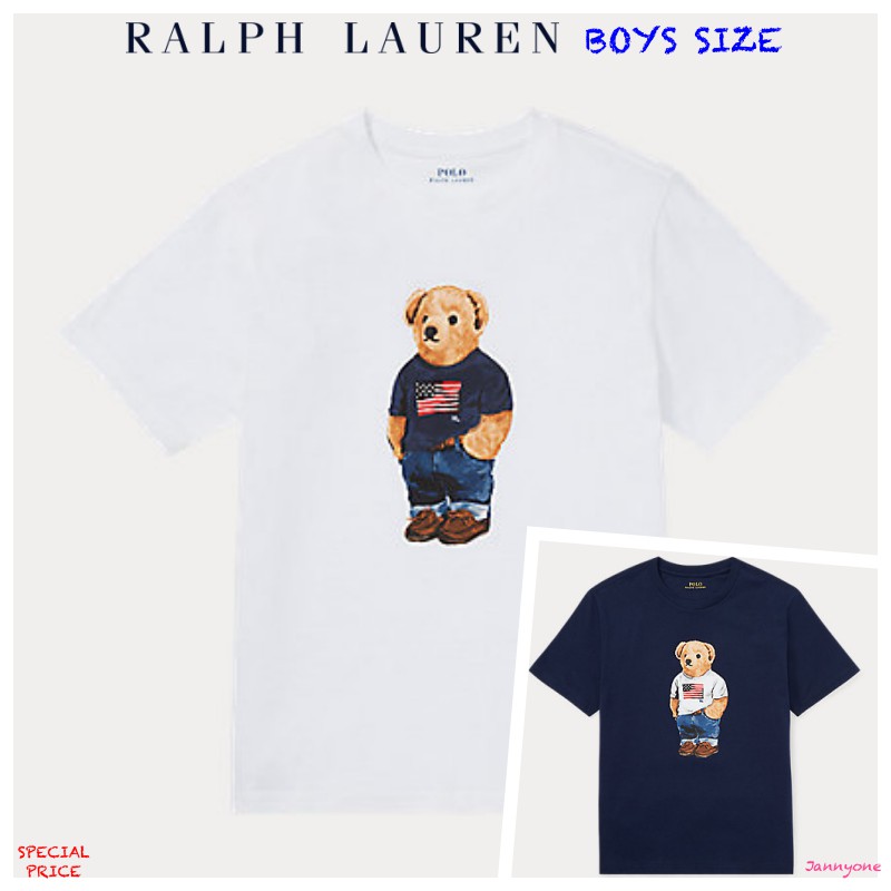 RALPH LAUREN POLO BEAR COTTON T-SHIRT ( BOYS SIZE 8-20 YEARS )