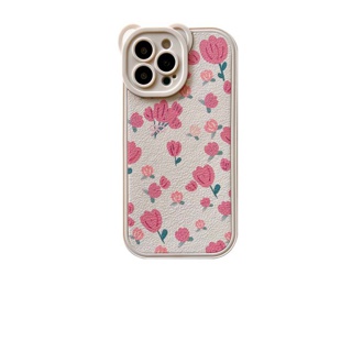 เคสมือถือซิลิโคนนิ่ม ลายดอกไม้ ป้องกันรอย สำหรับ IPhone 12 13 11 Pro Max X Xs Max Xr 7 8 Plus Shtp