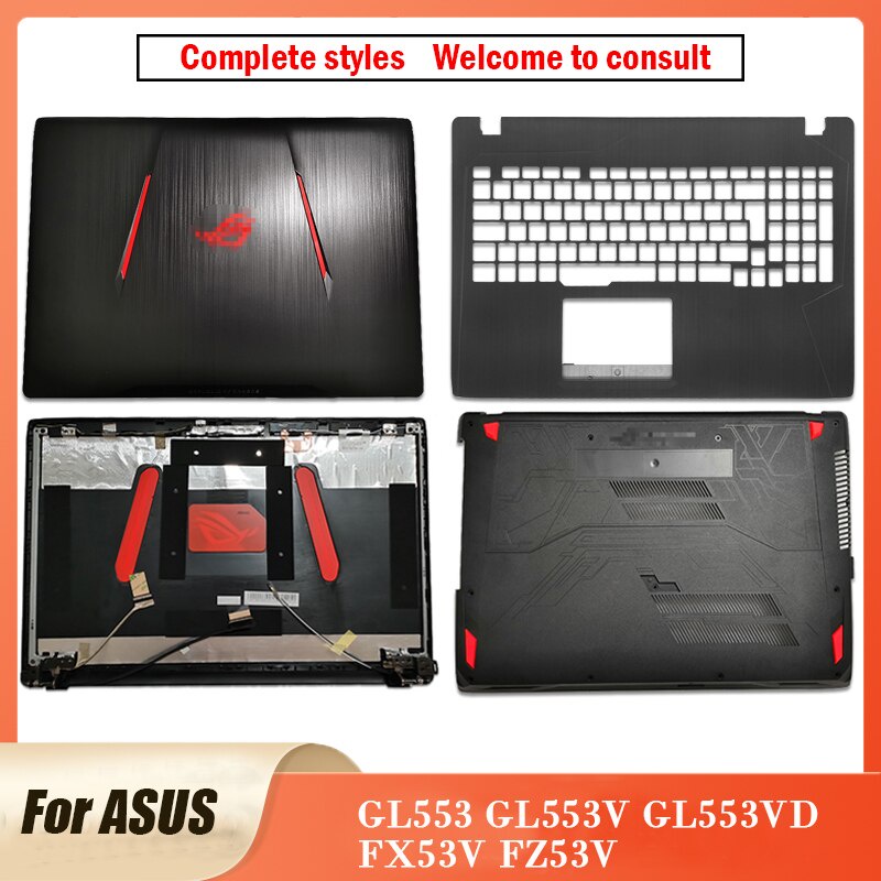 เคสแล็ปท็อป LCD ด้านล่าง สีดํา สําหรับ Asus GL553 GL553V GL553VD FX53V FZ53V