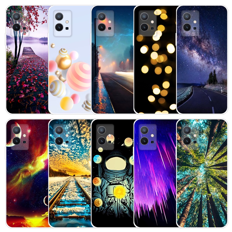 VIVO Y55 5G เคสซิลิโคน TPU การ์ตูนเคสโทรศัพท์ VIVO Y55 5G พิมพ์กรณี