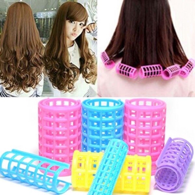 โรลม้วนผมพลาสติก 5 ชิ้น พร้อมส่งในไทย