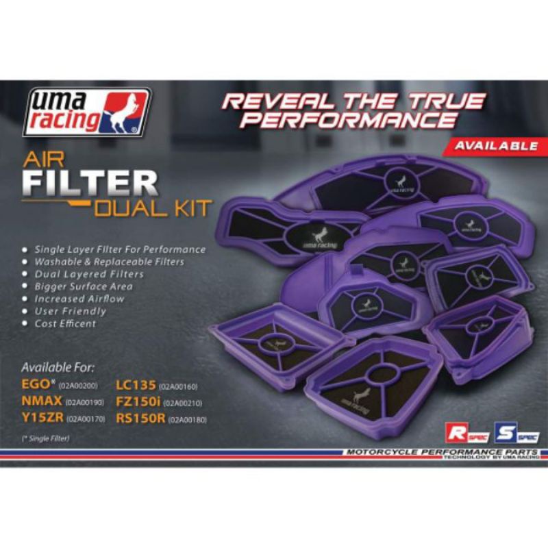 UMA RACING AIR FILTER Y15ZR/ LC135/ RS150 UMA RACING