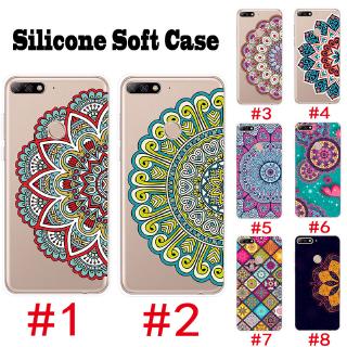 เคสโทรศัพท์มือถือ TPU นิ่ม ลาย Mandala สำหรับ Huawei Y7 Prime 2017 Pro 2018 2019