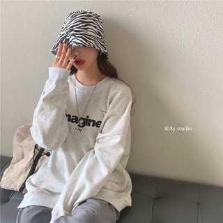 Women Korean Englis Letter Printed Ulzzang Sweater