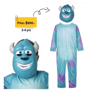 Halloween 2022 ชุดฮาโลวีน Monster inc. University Sully Classic ไซส์ 3-4 ปี ของแท้จากเมกา