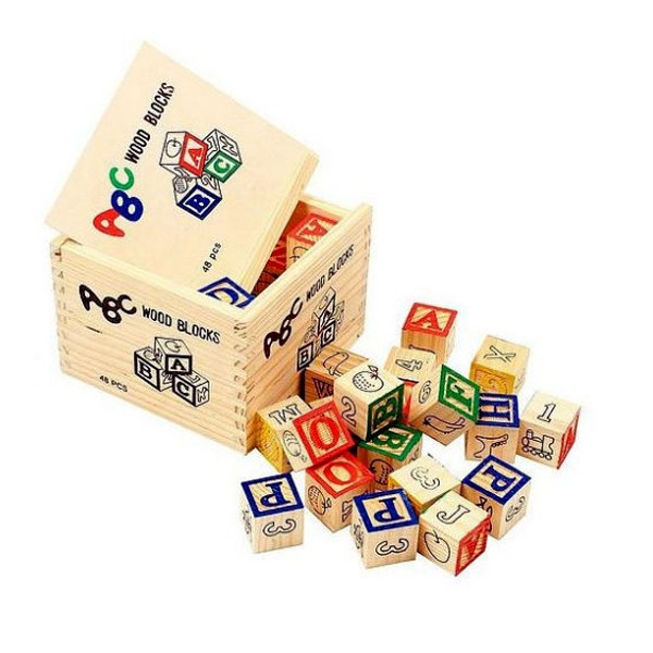 ABC EDUCATIONAL WOODEN BLOCKS 48 PC