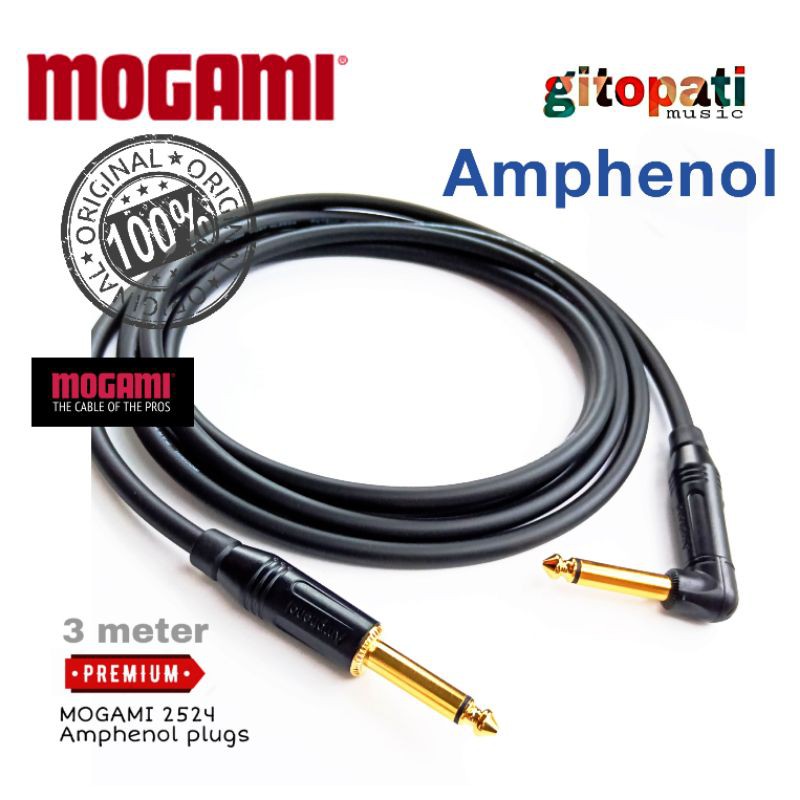 MOGAMI 2524 vs Amphenol สีทองตรงถึงมุม 3 เมตร