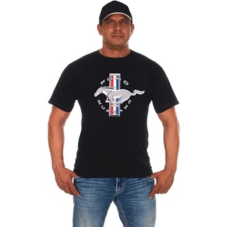 New JH DESIGN GROUP Mens Ford Mustang T-Shirt Black Crew Neck Shirt discount