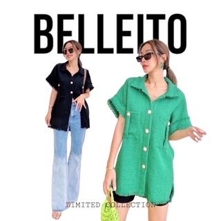 New!!! เสื้อแขนสั้นผ้าทวิตทรง oversize แต่งกระเป๋ากระดุมทองทรงสวย style เกาหลี by BELLEITO งานสวยมากค่ะจัดด่วนค่ะ