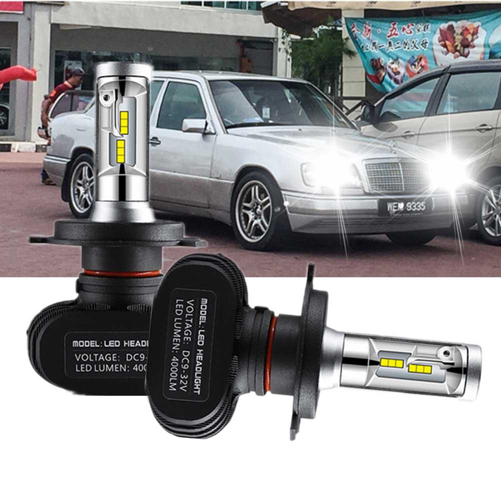 สําหรับ Mercedes W124 E Class 1993-1995 หลอดไฟคู่ 9003 H4 ไฟหน้า LED 80W 6000K สีขาว
