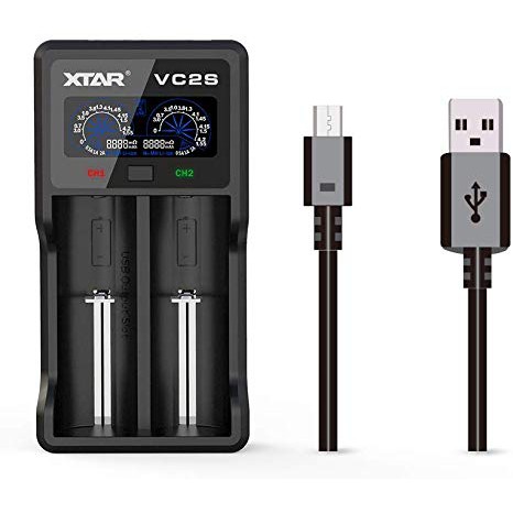 XTAR VC2S หน้าจอ LCD แบตเตอรี่ชาร์จ USB Charger & PowerBank