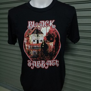 เสื้อยืดผ้าฝ้ายCOTTON เสื้อ​วง​black​sabbath​ผ้า​บาง​S-5XL