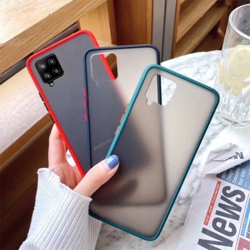 Redmi9Aเคสขอบสีหลังดำด้านREDMInote8 REDMInote9 REDMi9S REDMi9 REALME5 REALME5PRO REALME C2/C3/C11 RE