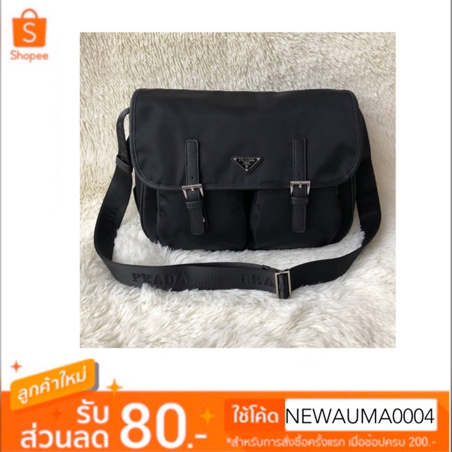 🎗ส่งฟรี ems🎗♦️Prada กระเป๋าสะพายข้าง ทรงสวย ใบใหญ่ ♦️▶️🆕💕