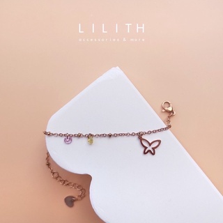 Lilith - Butterfly bracelet สร้อยข้อมือ กำไลข้อมือ จี้ผีเสื้อ