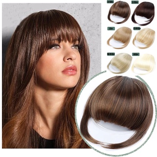 Bangs Extensions Neat Front False Fringe Clip In Bangs Hairpiece Synthetic Hairpiece