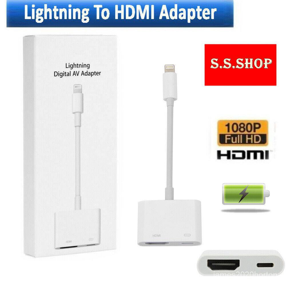 Lightning to Digital AV TV HDMI Cable Adapter with Lightning Charging