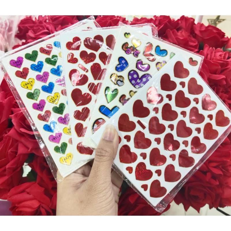 สติ๊กเกอร์หัวใจวาเลนไทน์ (แพ็ค10ชิ้น)พร้อมส่งจากไทย เก็บเงินปลายทางได้ - รูปที่ 2