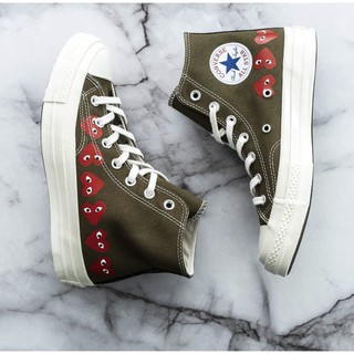 พร้อมส่ง Comme des garcons x Converse chuck taylor สีเขียวหุ้มข้อ