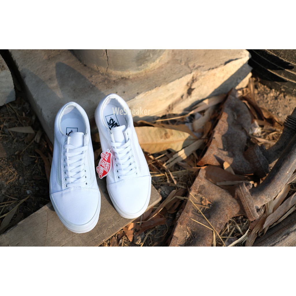 VANS Old Skool (Canvas) - True White รองเท้า VANS การันตีของแท้ 100% by WeSneaker VANS Thailand Authorized Dealer