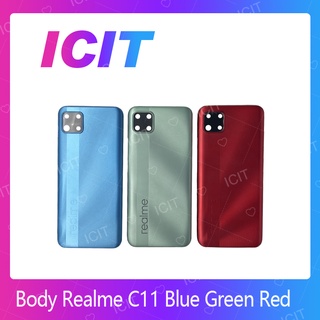 Realme C11 อะไหล่บอดี้ เคสกลางพร้อมฝาหลัง Body For Realme C11 อะไหล่มือถือ ICIT 2020