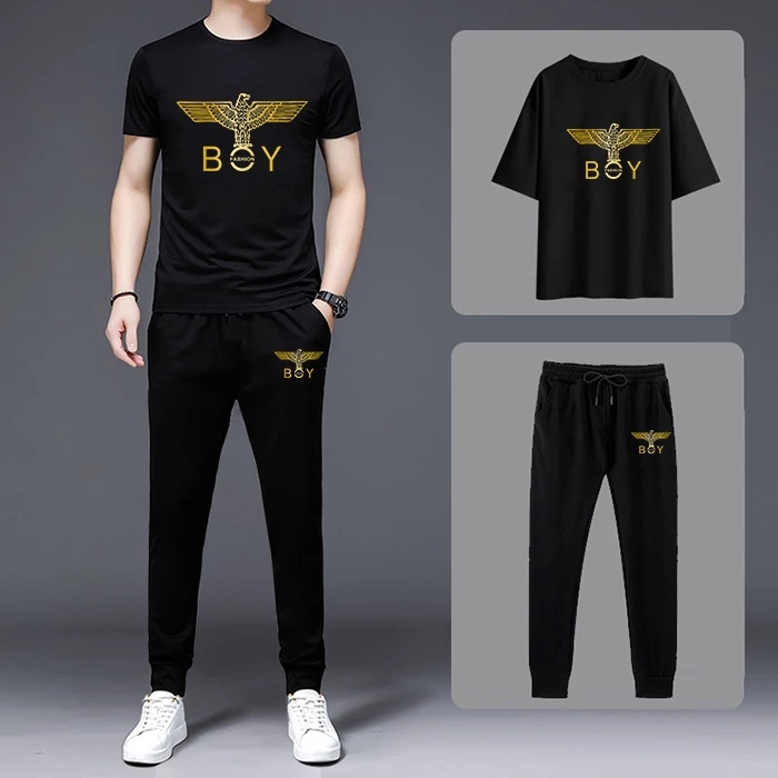 #D218+CKH218Bชุดเซ็ทเสื้อยืดแขนสั้น+กางเกงขายาว.ลายสวยแฟชั่งนานาชาติ.มีหลายสีหลายไซสีเลือกได้(S-3XL)ใส่ได้ทั้งชายและหญิง
