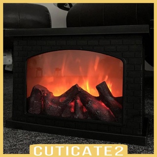 [Cuticate2] โคมไฟ LED รูปเตาผิง สําหรับตกแต่งบ้าน เทศกาลคริสต์มาส