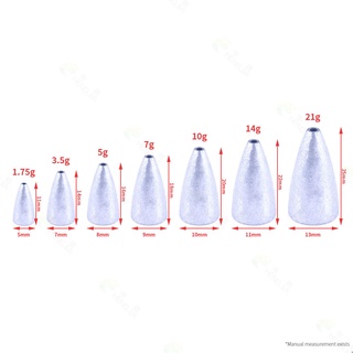 ตะกั่วถ่วงน้ําหนัก 1.75 กรัม 3.5 กรัม 5 กรัม 7 กรัม 10 กรัม 14 กรัม 21 กรัม สําหรับตกปลา 10 ชิ้น ต่อล็อต