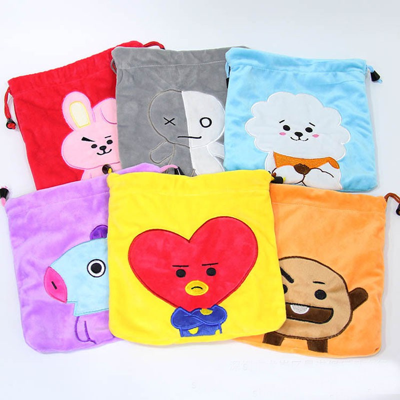 Kpop Drawstring Pouch กระเป๋ากระเป๋าเหรียญกระเป๋าตุ๊กตา
