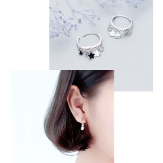 Star Earring hoop🌟 .｡. ต่างหูแบบห่วง