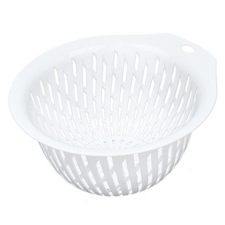 ตะแกรงล้างผักกลม MICRON WARE 22 ซม. สีขาว  KITCHEN MESH ROUND MICRON WARE 22CM WHITE