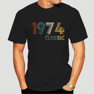 เสื้อยืดวินเทจเสื้อยืดคอกลม ผ้าฝ้าย พิมพ์ลาย 1974 clic 44 Year old Birthday - 44 Birthday -4190D BBnolh55OIjakm94 สําหรั