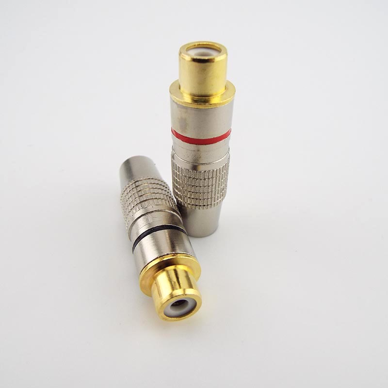 อะแดปเตอร์เชื่อมต่อ RCA Female Jack Plug 2/4/10 ชิ้นสําหรับสายเคเบิ้ล Coaxial Convertor