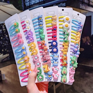 กิ๊บติดผม ลายดอกไม้ ผลไม้น่ารัก สีสันสดใส แบบเรียบง่าย แฟชั่นสไตล์เกาหลี