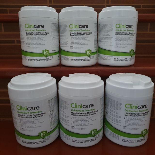 *ขายแล้วจ้า*[รุ่นใหม่ สุดคุ้ม ส่งฟรี]Clinicare Ultra disinfectant wipes รุ่นใหม่ 220 แผ่นจ้า