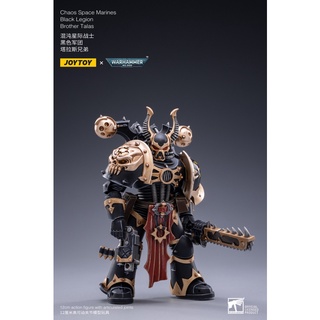 ของเล่น 1/18 Joy Warhammer40K Black Legion Brother Talas สีดํา