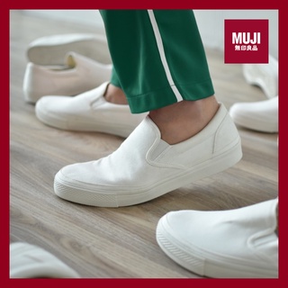 💯[แท้จากช็อป] MUJI รองเท้าผ้าใบกันละอองน้ำ WALK-SUPPORT WATER REPELLENT SLIP-ON SNEAKERS (Unisex) **ส่งไวมาก🚀