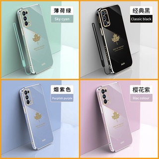 เคส OPPO Reno5 เคส OPPO Reno6 Reno6Z Reno4 Reno3 Reno4F Reno5F Reno2F Reno2 โทรศัพท์มือถือแบบนิ่ม กันรอยกล้อง ลายใบเมเปิ้ล สําหรับ XFY