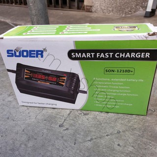 SUOER ชาร์จแบตเตอรี่ 10 แอมป์ Fast Charge 12V 10 A