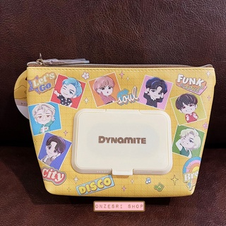 กระเป๋า seepo Pouch แบบ BTS TinyTan ของแท้จากญี่ปุ่น ลาย Dynamite สีเหลือง