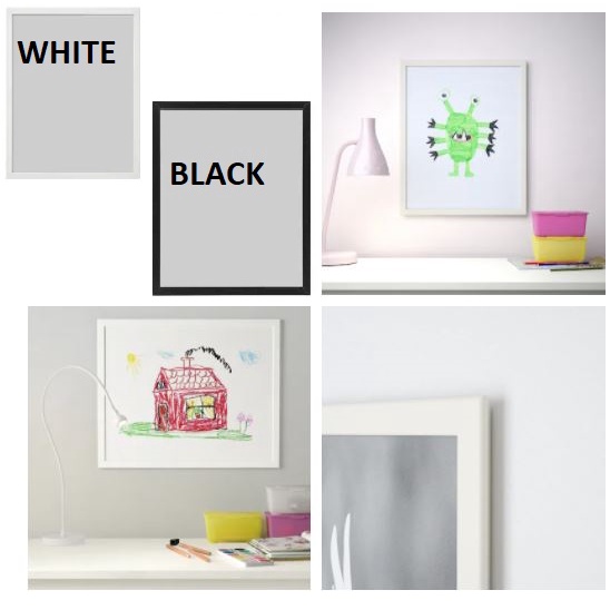 กรอบโปสเตอร์ กรอบรูป กรอบรูป สีขาว / ดํา / ชมพู 30x40 - A3 Frame12R / 40x50 16R / 50X70 cm 20R