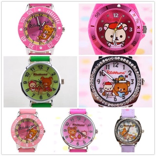 Rilakkuma นาฬิกาข้อมือ สีขาว สีน้ําตาล สไตล์ญี่ปุ่น สําหรับผู้หญิง Rk-1066
